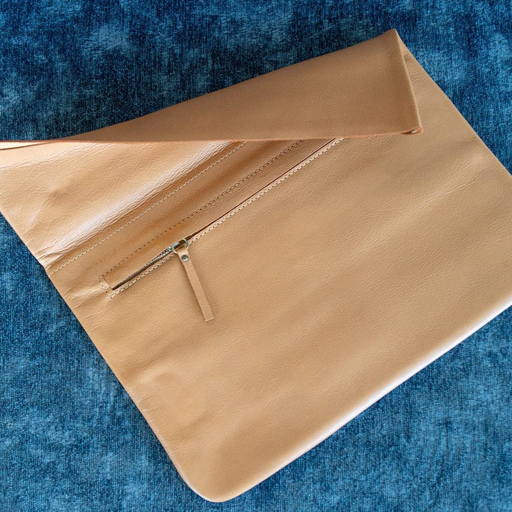 Jody's "Connected" Genuine Fine grain Leather Clutch